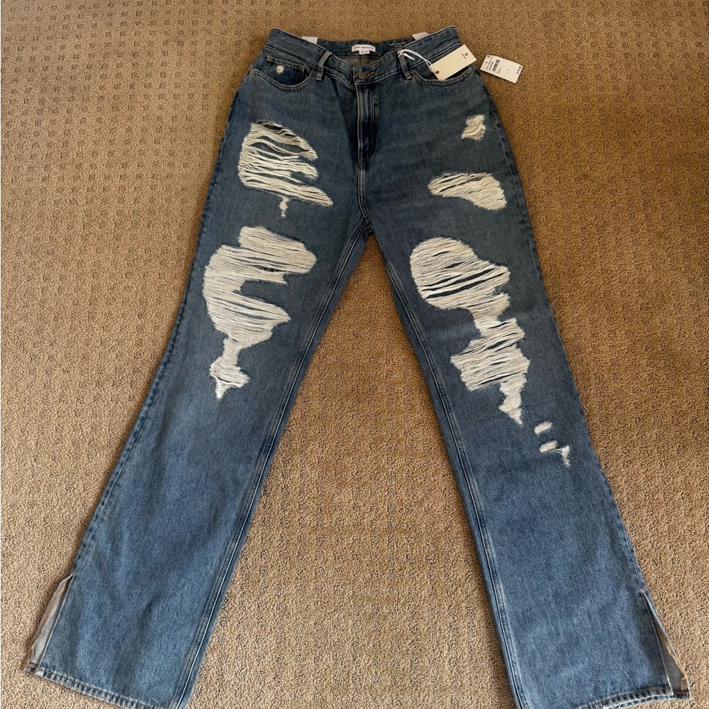 Good American Classic Blue Denim Jeans size 12 - NWT
